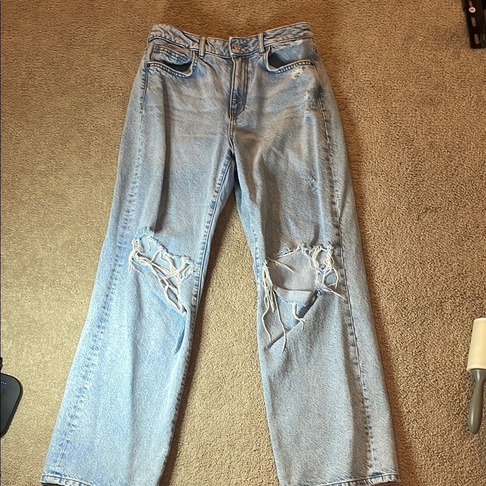 Forever 21 Blue 90s Fit High Rise Wide Leg Jeans NEVER WORN